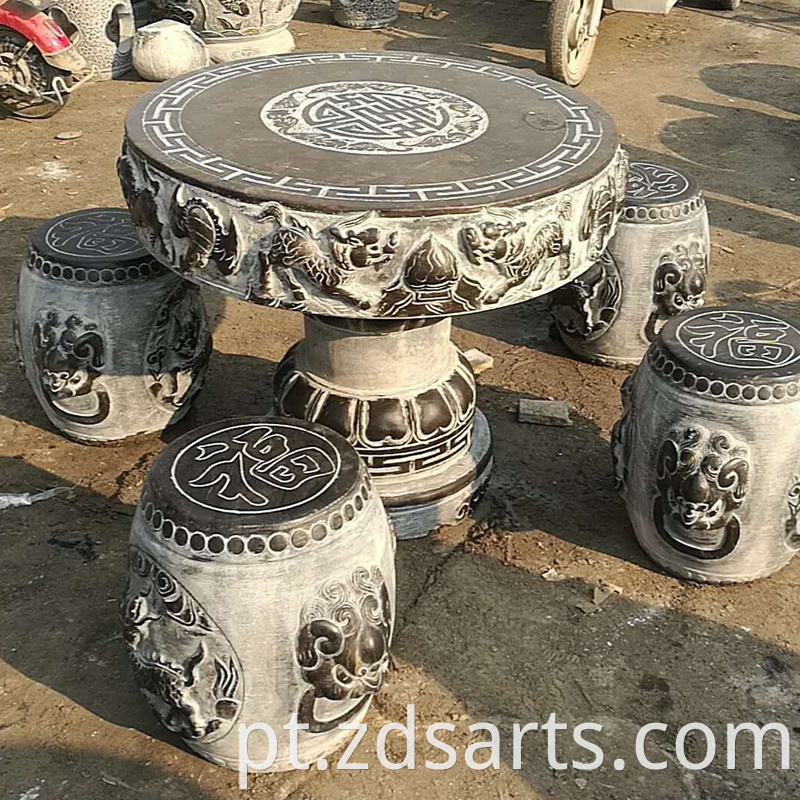 Stone Table Courtyard Stone Carving Ornaments